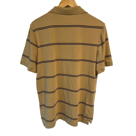(Sold)J. Crew Polo Shirt Men's Large L Short Sleeve Brown Striped Polo Shirt - Picture 8 of 8